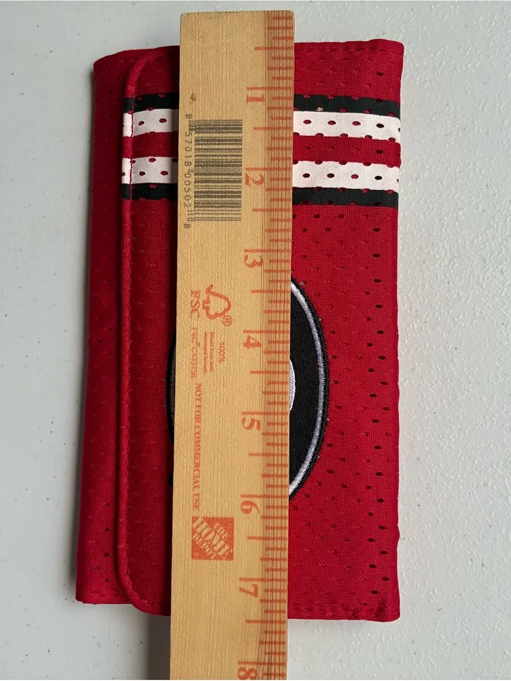Georgia Bulldogs Red Wallet Clutch Wallet with Stripe Detail